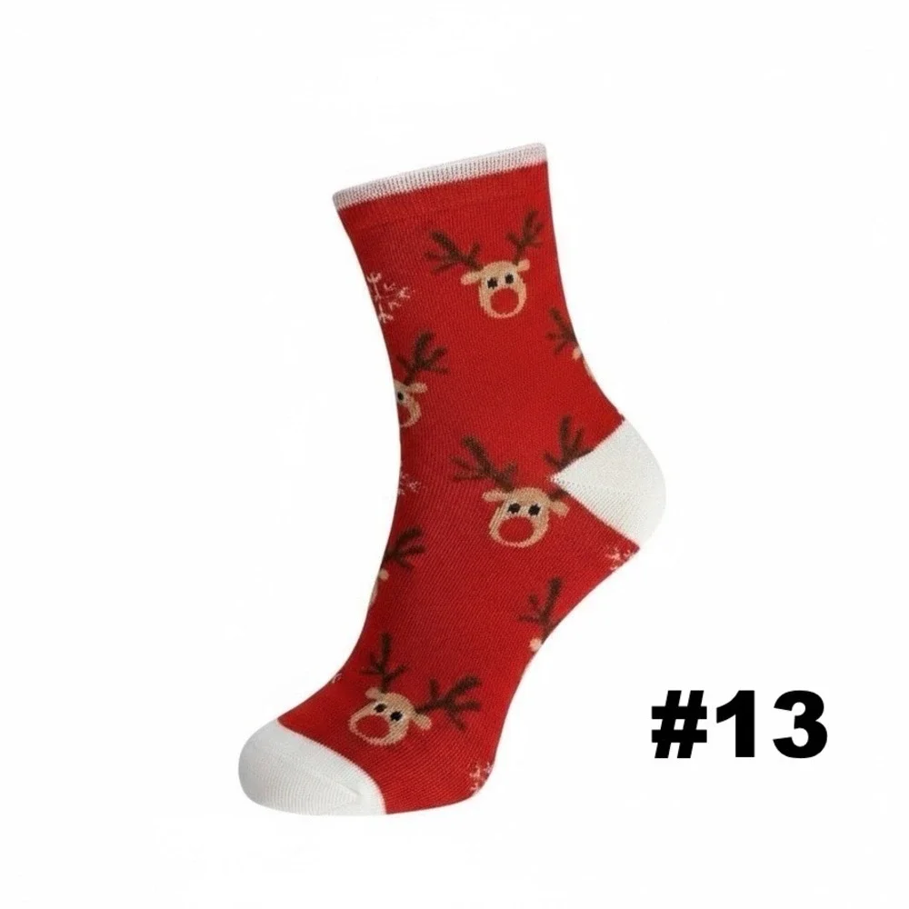 Calcetines Navideños De Punto‎ Novedosos 5.5-8.5 Unisex Cómodos Paquete De 5